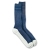 Postal Blue Cushioned Health Socks with Navy Stripes