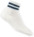 White Mini Crew Postal Socks with Blue Stripes